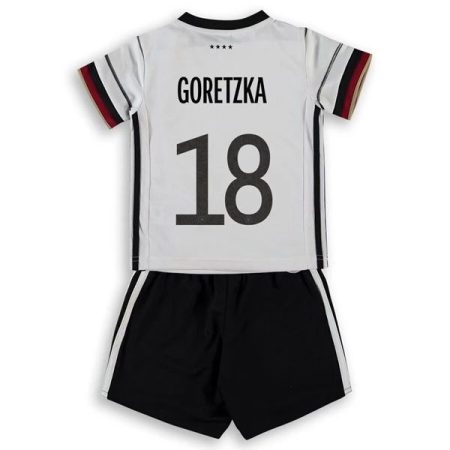 Camisola Alemanha Leon Goretzka 18 Criança Equipamento Principal 2021